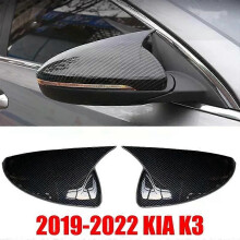 (Carbon)Applies to For KIA K3 Cerato Forte 2019 - 2022 Rearview Side Mirror Cover Wing Cap Exterior