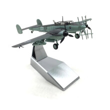 (BF-110)1/100 Scale WWII German Bf-110 Fighter G-4 Night Fighter Model Alloy Model Diecast Plane Model