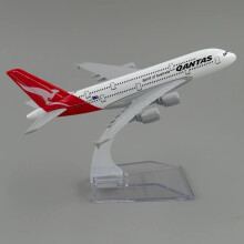 (Beige)16cm Alloy Metal Australian Qantas A380 Die-cast Airplane Model Toy 380 Airbus Airline 1:400