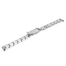 Stainless Steel 22mm Double Button Quick Release Watchband for Men Women Silver