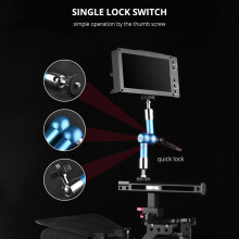 YELANGU 7 Inch Magic Articulated Arm Magic Arm Rig  for Mounting Monitor Video Light DSLR Camera Studio Accessories