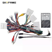 (Full Set)Applies to Car 16pin Wiring Harness Adapter Canbus Box Decoder Android Radio Power Cable For