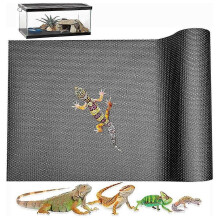 Tapis de sol en EVA noir pour terrarium de reptiles, 44,5 x 300 cm, retenant la chaleur et régulant l'humidité. Base durable et facile à nettoyer.