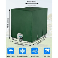 Copertura per Serbatoio IBC con Protezione UV per Esterno, Compatibile con Serbatoi Standard 1000 Litri, Impermeabile, Anti-Alghe