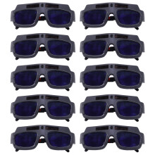 10 PZ Solar Powered Auto Darkening Welding Mask Helmet Occhiali Occhiali Arc Anti-Shock Lens per Protezione Degli Occhi