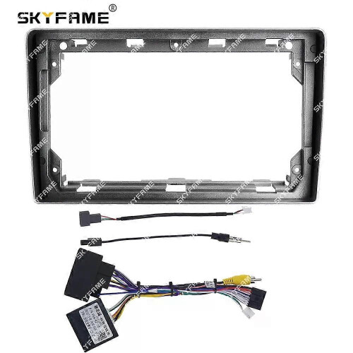 (Frame Cable silver)Applies to Car Frame Fascia Adapter Canbus Box Decoder Android Radio Dash Fitting