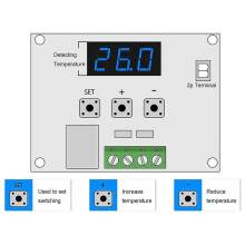 2X W1209 12 V Digitale Temperaturreglerplatine -50-110C Elektronischer Temperaturregler (1-Packung)