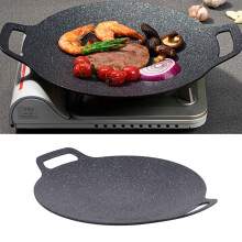 38cm Antihaft-Korean-Grillpfanne, gießgeformtes Aluminium, Indoor/Outdoor