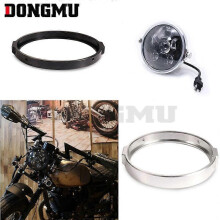 (5.75 Inch Silver)Motorcycle Modified Headlight Lamp Ring 5.75-Inch 7-Inch Headlight Ring Harley Headlight