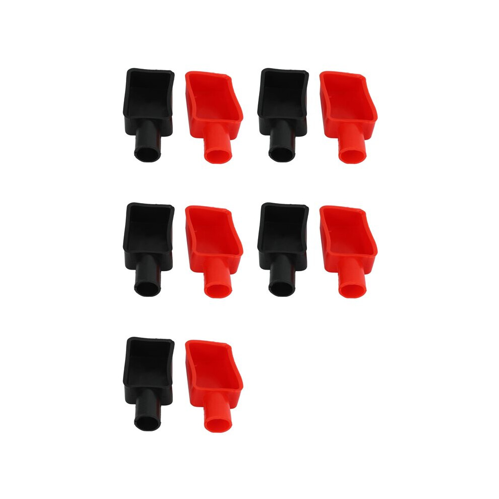 10 Pcs Car Battery Positive And Negative Protective Covers, Rubber Sleeves, Battery Terminal Protection Sleeves 4712743941781