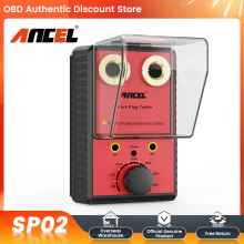 (EU Plug)ANCEL SP02 Car Spark Plug Tester with Auto Adjustable Double Hole Detector Ignition Plug Analyzer