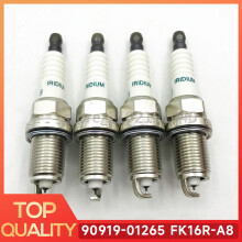 4pcs /lots 90919-01265 FK16R-A8 Dual Iridium Spark Plugs for Toyota YARIS PRIUS C 1.5 Hybrid NHP10 NHP130