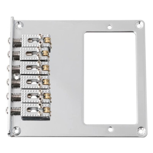 2X 6 Roller Saddle 6 String Humbucker Guitar Bridge for Tele Telecaster Guitar (Chrome) 1