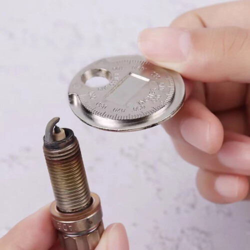 (1pcs)1pc Auto Ignition spark plug Gap Gauge tool Caliber Measuring Tool Currency-Type 0.6-2.4mm Range 1