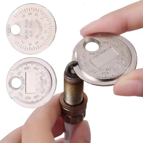 (1pcs)1pc Auto Ignition spark plug Gap Gauge tool Caliber Measuring Tool Currency-Type 0.6-2.4mm Range 2