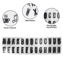 416Pcs Cinematic Lightbox Replacement Letters & Numbers Signs Black 65.4X35mm(LED Light Box is NOT Included!!)