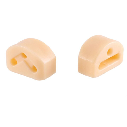 24Pcs Classical Guitar Rollers String Trees Retainer Guides Guitar String Locks Nut Block Clamp, Apricot