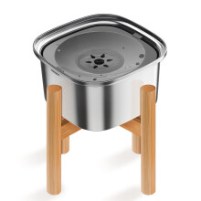 3L Elevated Dog Water Bowl 101oz Stainless Steel Raised Dog Water Bowl No Spill, Large Capacity Dog Food Bowl Slow