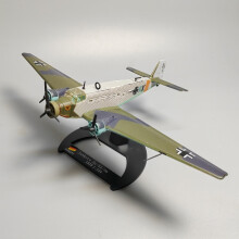 (01)Diecast 1:144 Scale Finished Alloy Military Aircraft Model World War II German Junker 52 Transport