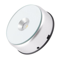 LED Rotating Display Stand 360 with 7Color Lights for Jewelry Crystals Collectibles Dual Power