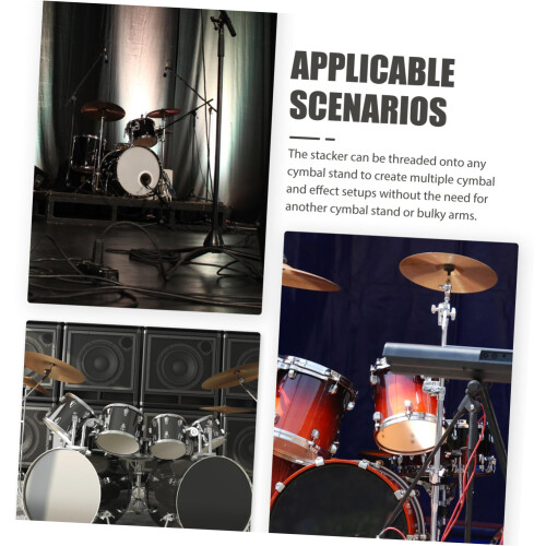 Cymbal Stacker for Hihat Stand Holder, SpaceSaving Drum Kit Mount, Quick Install Attachment 2