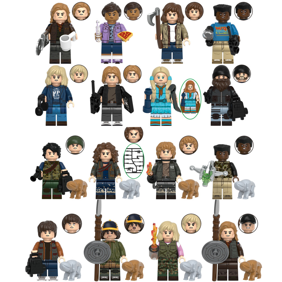 Photos - Action Figures / Transformers 16PCS Stranger Things KitJonathan Erica Dustin Fit LEGO Minifigures Blocks Kit