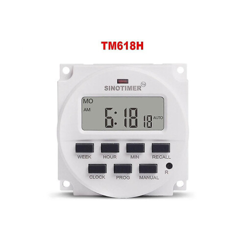 Programmable Timer Switch with Power-Off Memory, 16A Load, 7-Day/24H LCD Digital Display for Appliances 1