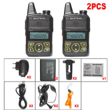 (2 Stück T1) 2 Stück/Set Original BF-T1 Mini-Walkie-Talkie, modisches Handfunkgerät, Zwei-Wege-FM-Funkgerät