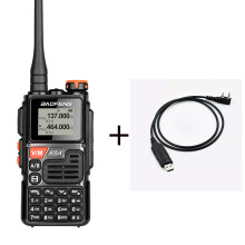 (1 Stück USB-Kabel) UVK6 Walkie-Talkie AM/FM Zwei-Wege-Funkgerät mit Kommutatorstation, Amateurfunkgerät