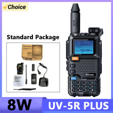 (EU-Standard) UV-5R PLUS Walkie-Talkie 8W 3800mAh 50-600MHz Vollband-Zweiwegfunkgerät mit Verschlüsselung