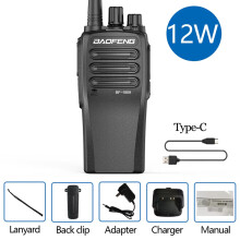 (add-Type-c)BF-1909 Walkie-Talkie mit großer Reichweite, 12-W-USB-C-Ladefunktion, tragbar, größer als