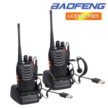 (2 Stück) 1-4 Stück BF-888S UHF-Funkgerät mit großer Reichweite und VOX-Technologie + Ohrhörer
