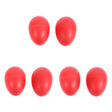 3 Paio di Plastica A Percussione Uovo Musica Maracas Shakers Rosso