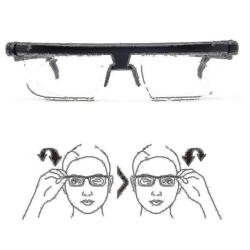 Focus Adjustable Glasses with Independent Diopter Control, for Computer Reading Driving, Aluminium Alloy Frame 1