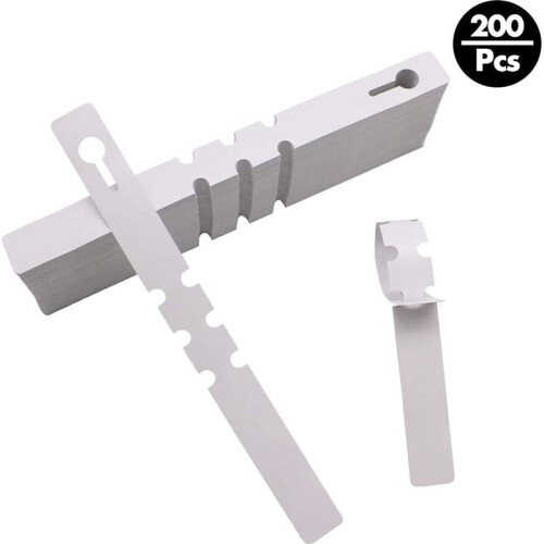 1200 Pcs Plastic Plant Labels Wrap Around Tree Tags, Adjustable Nursery Garden Labels with Large Writing Surface, White 1