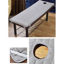 2X Die Matratzenbezug für Massage Tisch Bett mit Loch, Kosmetik Salon Auflage, Rutschfestes Kissen 185 x 70 cm Grau Bettpolsterdicke 2 mm