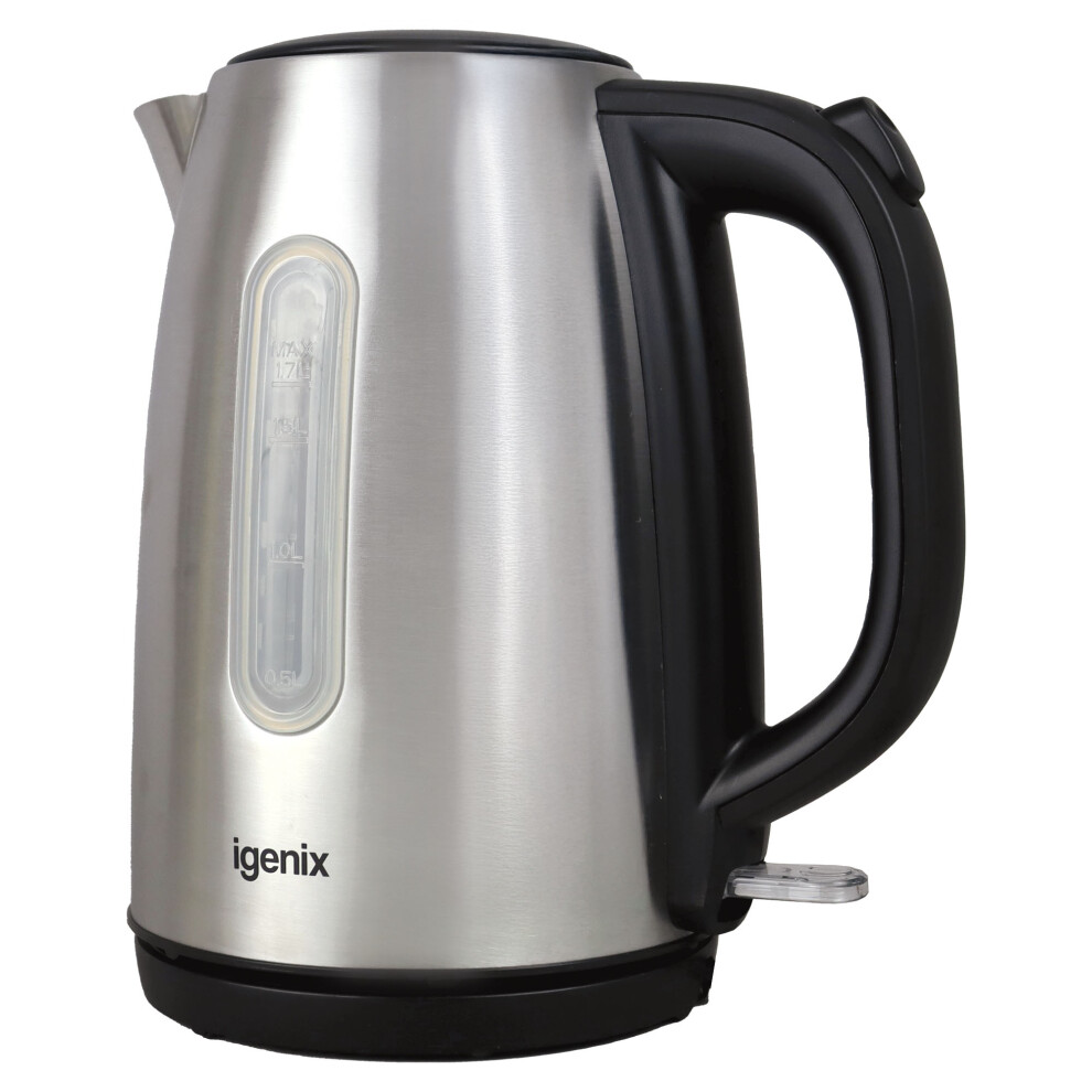 New Igenix Cordless Electric 1.7L Jug Kettle, 3000W, Stainless Steel Silver Igk01766ss