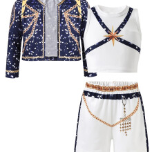 (Black, 5-6Y) 3pcs Set. Girls' Fashionable Korean-style Short Set, Spring/summer Collection, Featuring a Star-print Sleeveless Vest