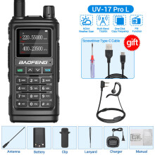 (BK Headset hinzufügen) UV-17 Pro Langstrecken-Walkie-Talkie Tri-Band-Funkgerät mit drahtloser Frequenzkopie