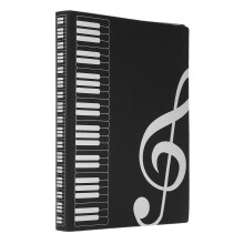 Sheet Music Folder 40 Sleeves Spiral Bound Organizer, Letter Size Holder with Flat Opening Design