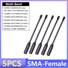 (5 Stück-Antenne) Walkie-Talkie-Antenne mit hoher Verstärkung, SMA-Buchse, Dualband, 19 cm, Multiband-Antenne