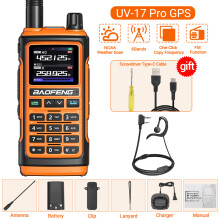 (OR-Headset)UV-17 Pro GPS-Walkie-Talkie, Flugfunkgerät mit FM-Band, großer Reichweite, drahtloser Frequenzkopie,