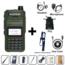 (Komplettset) Neues Update P15UV Air Band Walkie-Talkie Multi-Band AM FM USB-C Drahtloser Kopierfrequenz