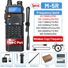 (Höhe hinzufügen: 48 cm) M-5R Walkie-Talkie AM/FM, 6-Band, 3800 mAh, drahtloser Kopierfrequenzanschluss,