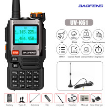 (UT-106-Antenne)-UV-K61 Walkie Talkie, Multiband, Kopierfrequenz im Handumdrehen, 999 CH, Ladestation
