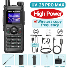 (Add-H-Cable) UV-28 PRO Max Walkie-Talkie 10W Multiband-Funkempfänger mit großer Reichweite