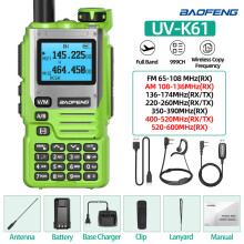 (GR Add H-Cable)UV-K61 Langstrecken-Funkgerät, Mehrband-Funkgerät, Kopierfrequenz AM 999CH, tragbar