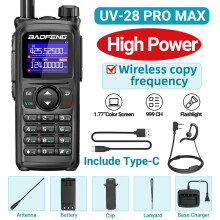 (Add-H)UV-28 PRO Max Walkie-Talkie 10W Multiband-Funkempfänger mit großer Reichweite und Kopierfrequenz,