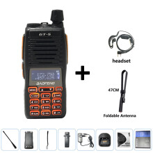 (Headset-Antenne) 2021 BF GT-5 Walkie-Talkie mit großer Reichweite (10 km), Zweiwege-Amateurfunkgerät