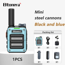 (1 Stück - blau) Mini-Walkie-Talkie BTDX 390 Tragbares Zwei-Wege-Funkgerät PMR446 FRS Funkgerät mit